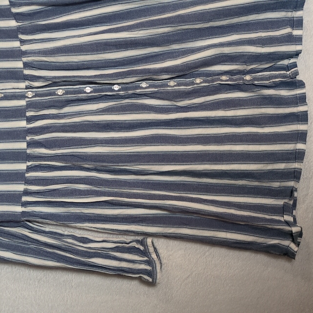 Old Navy Women's Blue & White Striped Button Farmhouse Dress Size S - Picture 3 of 6